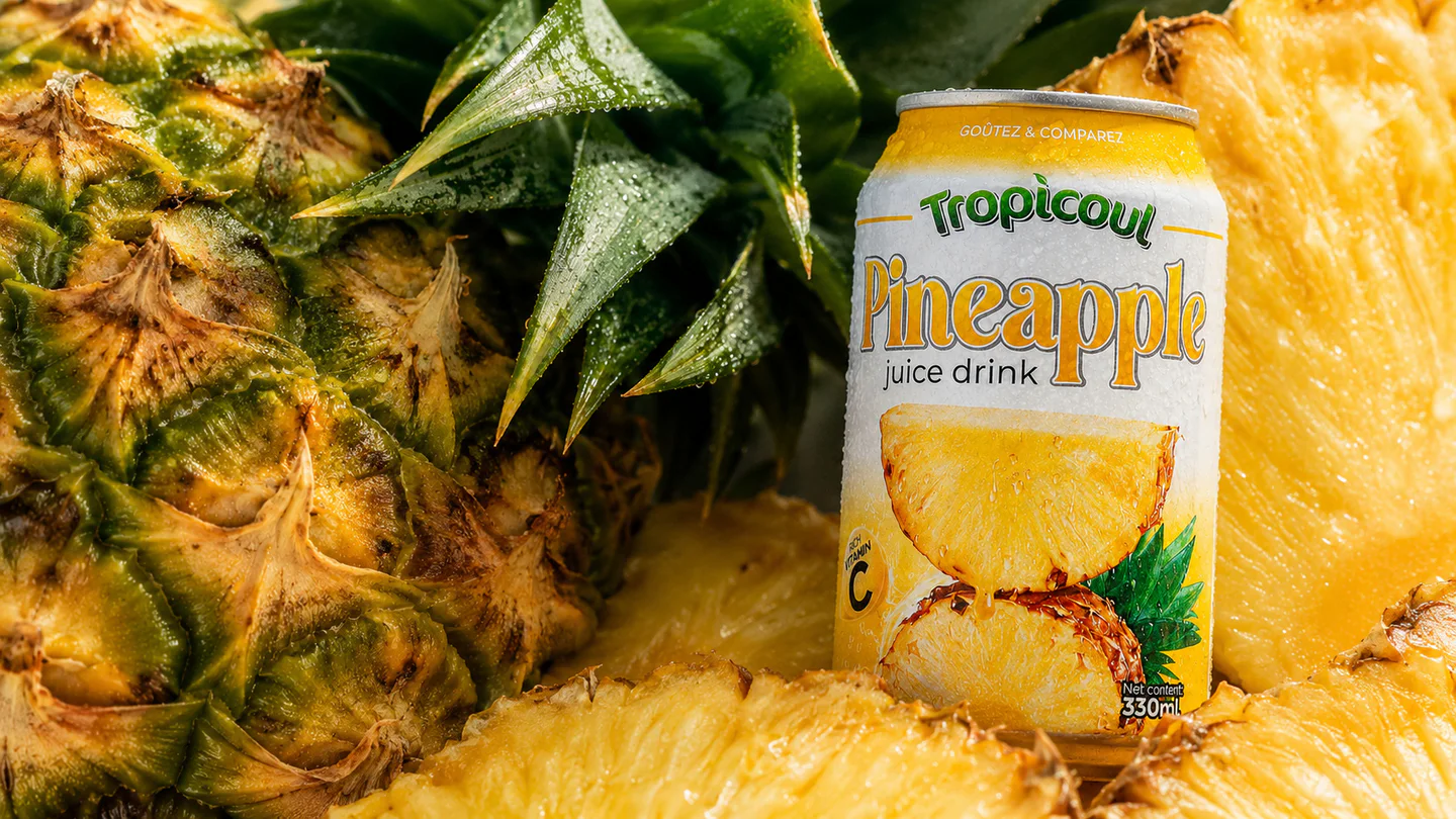 Tropicoul Ananas — la texture donne le ton, photographie éditoriale.