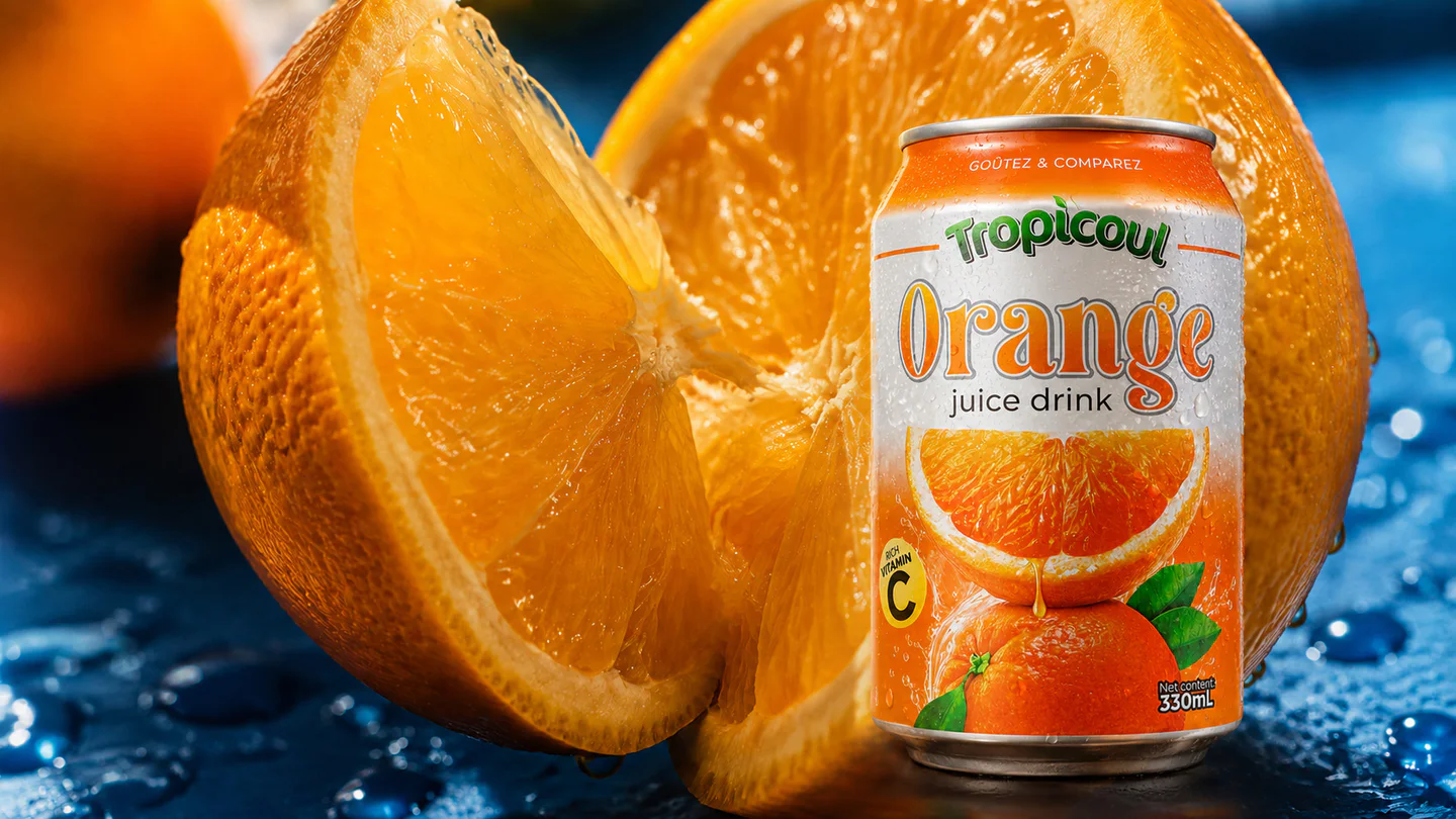 Tropicoul Orange — la texture donne le ton, photographie éditoriale.