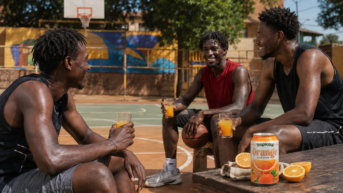 Tropicoul Orange — un moment qui rassemble, photographie éditoriale.